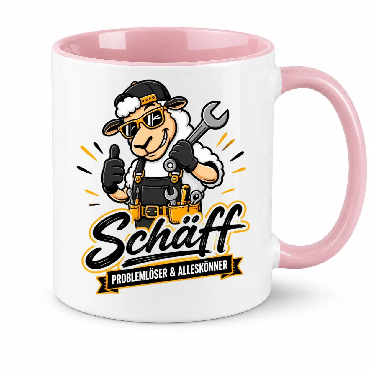 Tasse - Schaf Handwerker Mechaniker Motiv