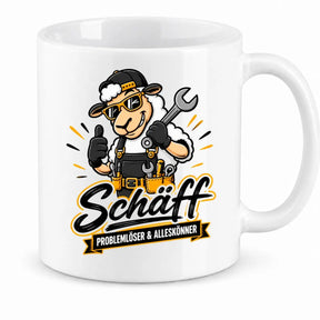Tasse - Schaf Handwerker Mechaniker Motiv