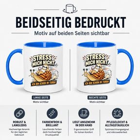 LIEBTASTISCH® Tasse mit Spruch - Stress mich nicht ich bin schon im Turbo - lustige Kaffeetasse Faultier Schnecke Relax - Tassen Mit Sprüchen - Bürotasse - {FARBE}