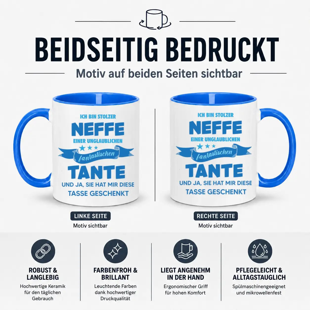 Tasse - Ich bin stolzer Neffe einer unglaublichen fantastischen Tante und ja, sie hat mir diese Tasse geschenkt