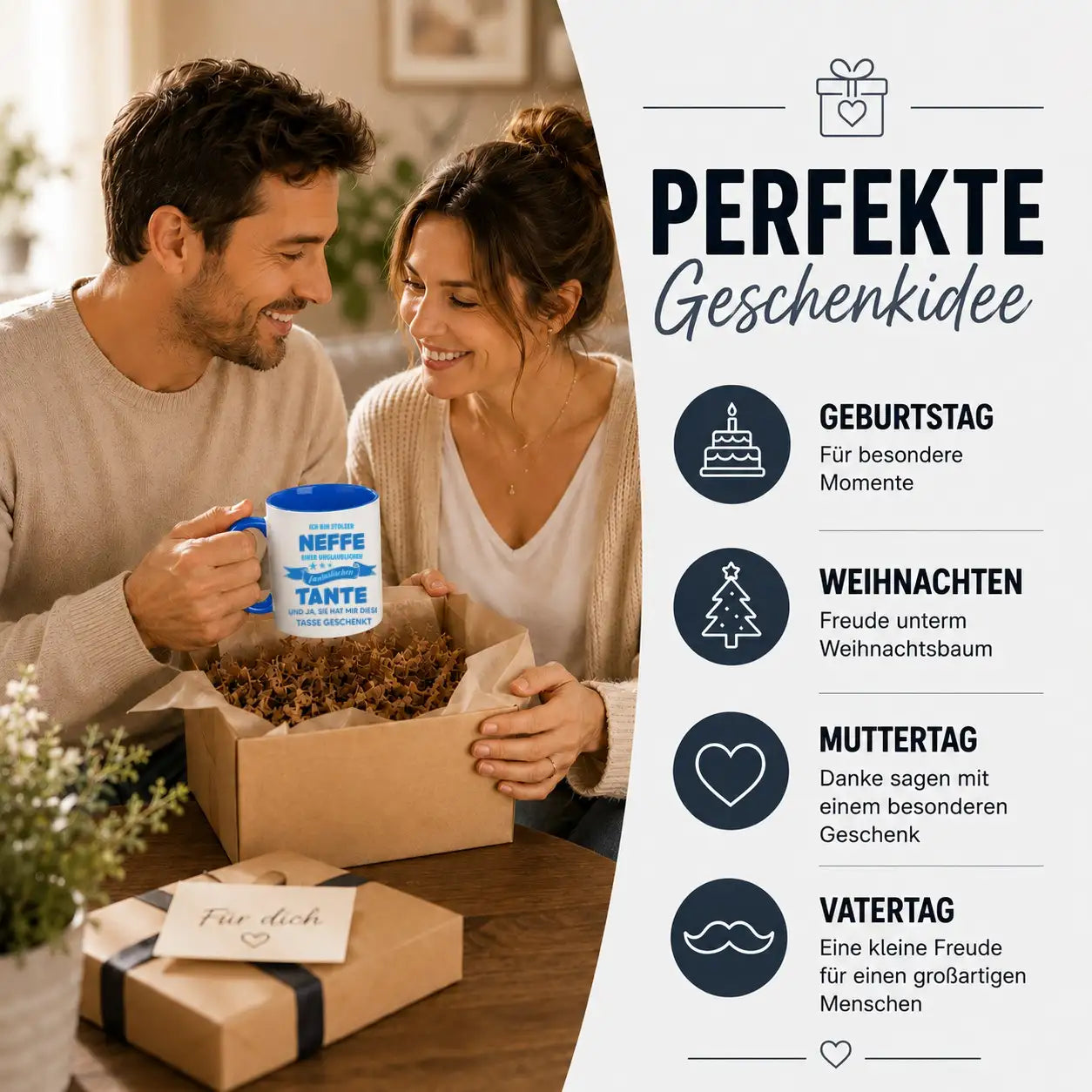 Tasse - Ich bin stolzer Neffe einer unglaublichen fantastischen Tante und ja, sie hat mir diese Tasse geschenkt