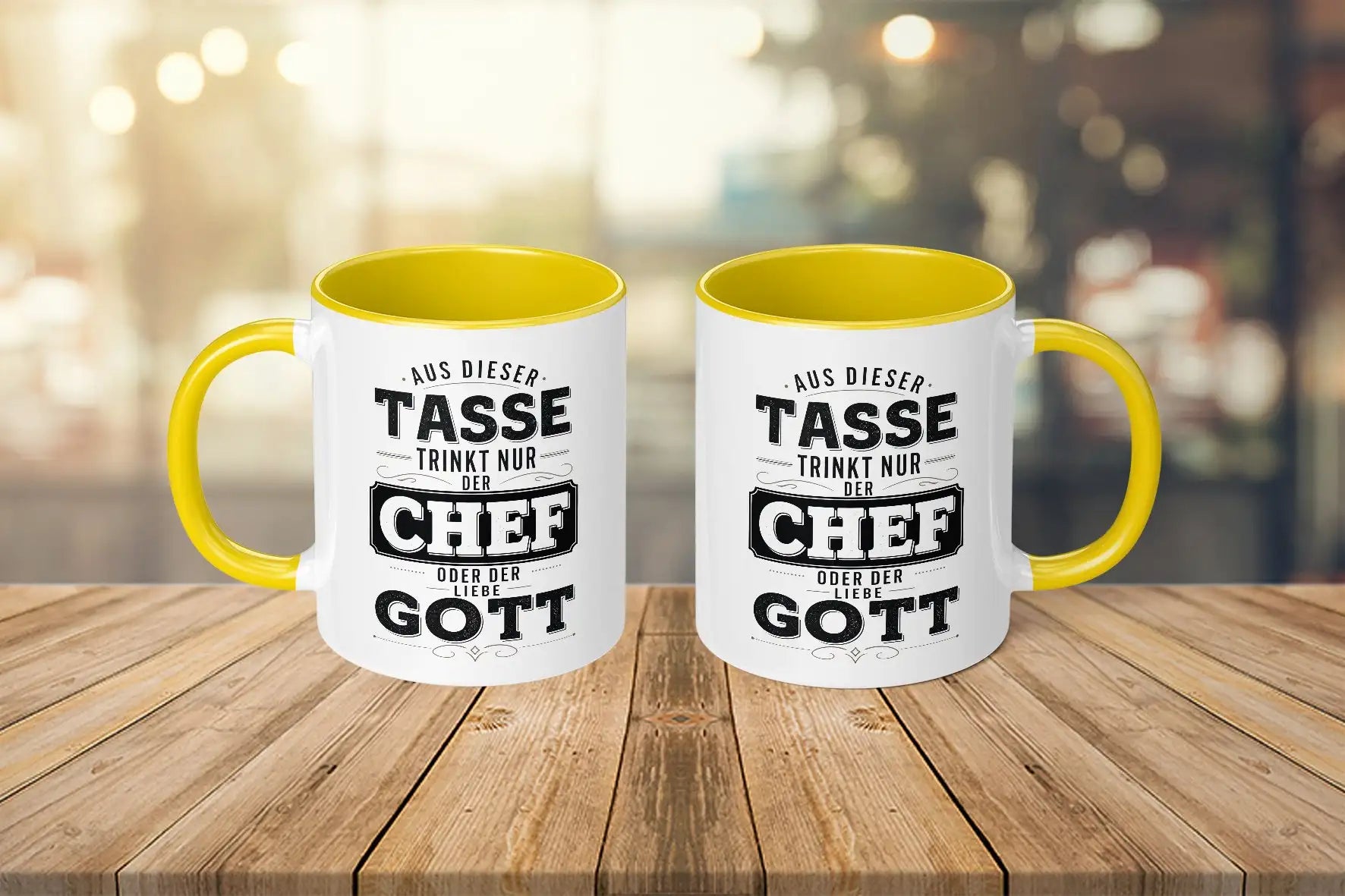 Tasse - Aus dieser Tasse trinkt nur der Chef oder der Liebe Gott