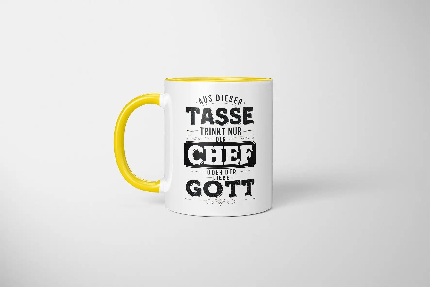 Tasse - Aus dieser Tasse trinkt nur der Chef oder der Liebe Gott