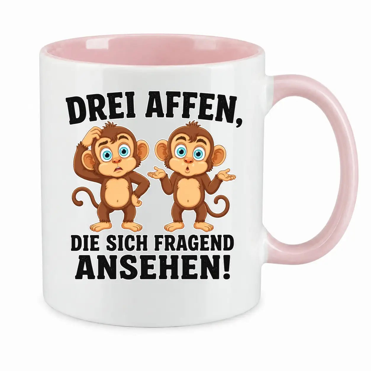 Tasse - Drei Affen, die sich fragend ansehen!