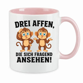 Tasse - Drei Affen, die sich fragend ansehen!