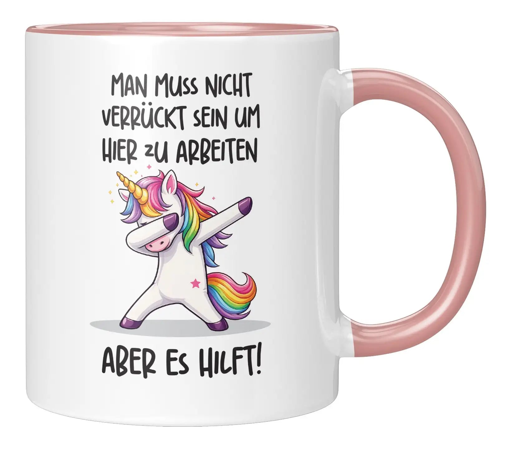 Tasse - Man muss nicht verrückt sein um hier zu arbeiten aber es hilft!