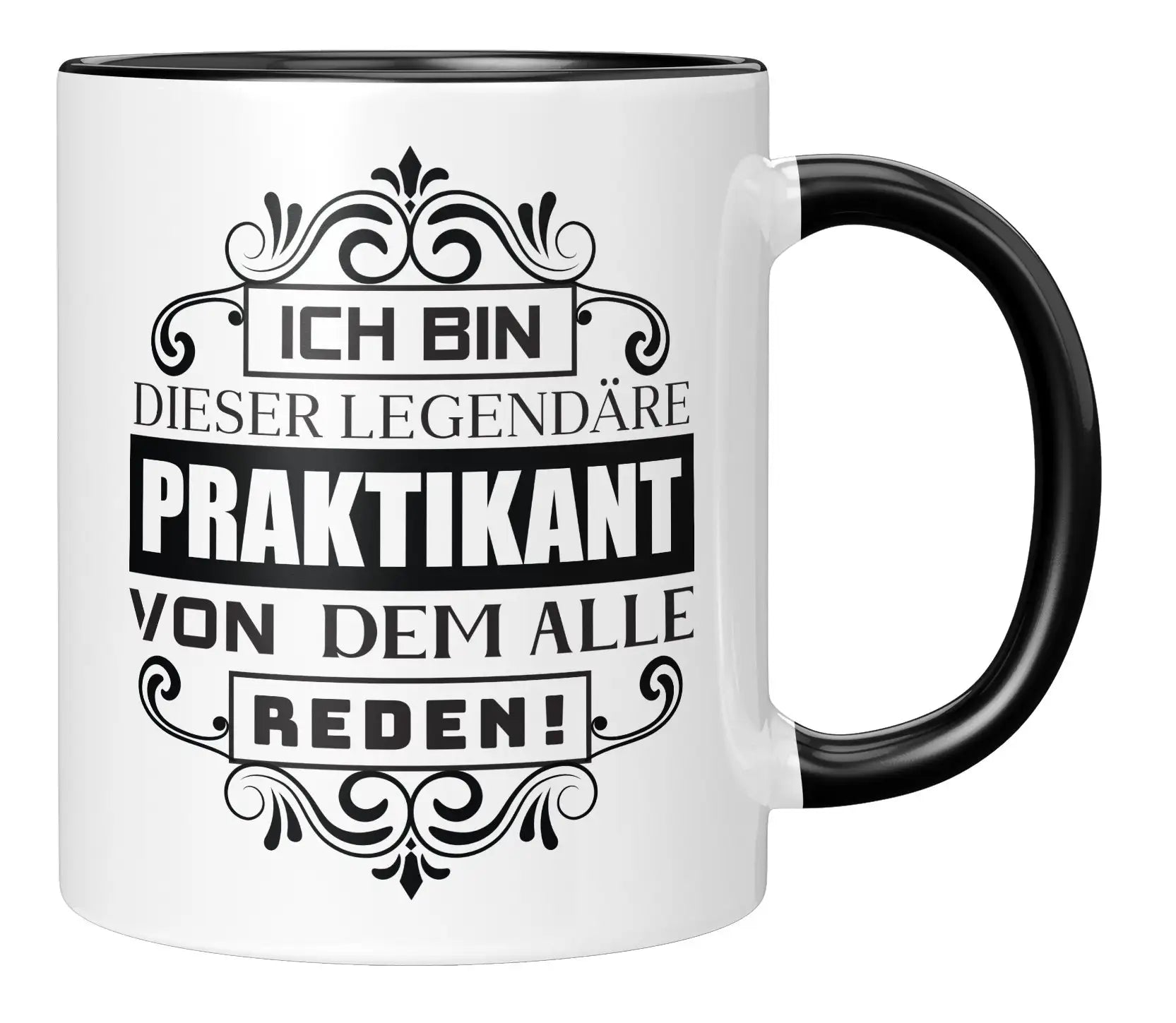 Tasse - Ich bin dieser legendäre Praktikant von dem alle reden - Schwarz