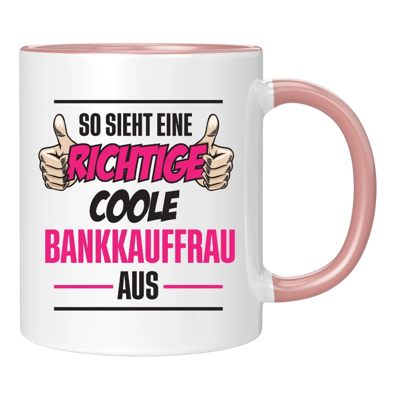 Tasse - richtig coole Bankkauf - frau/mann