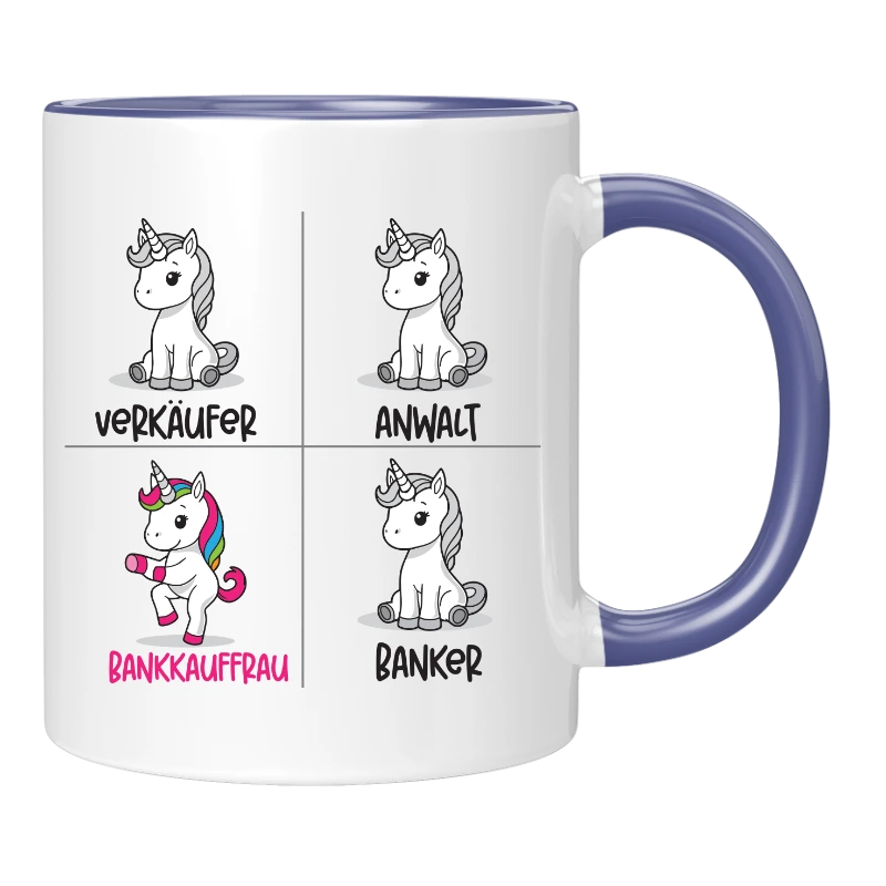 Tasse - Einhorn Bankkauf - frau/mann