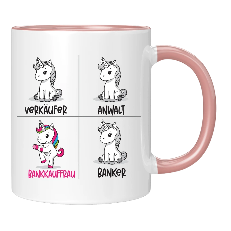 Tasse - Einhorn Bankkauf - frau/mann