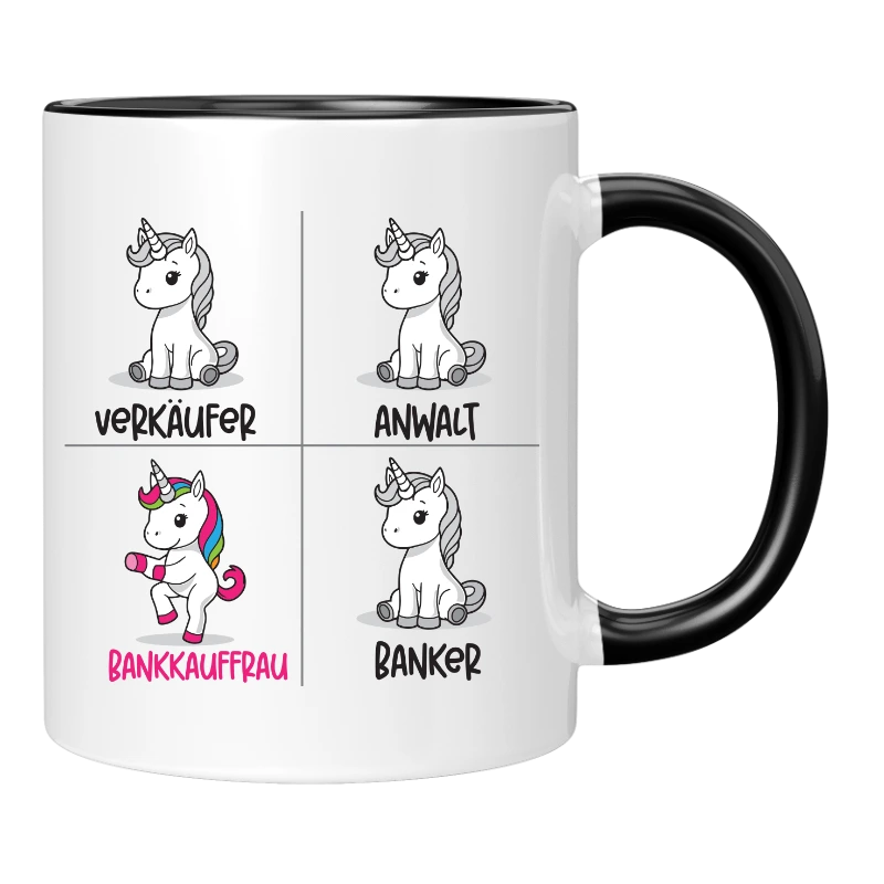 Tasse - Einhorn Bankkauf - frau/mann