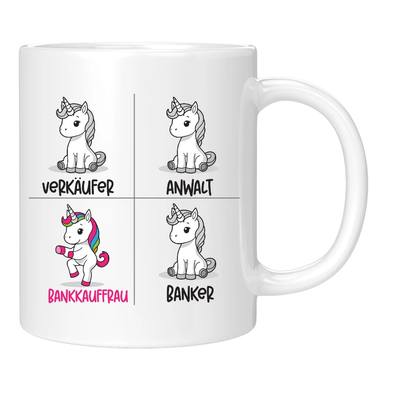 Tasse - Einhorn Bankkauf - frau/mann