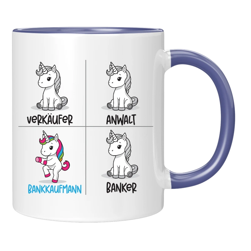 Tasse - Einhorn Bankkauf - frau/mann