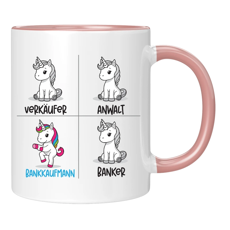 Tasse - Einhorn Bankkauf - frau/mann