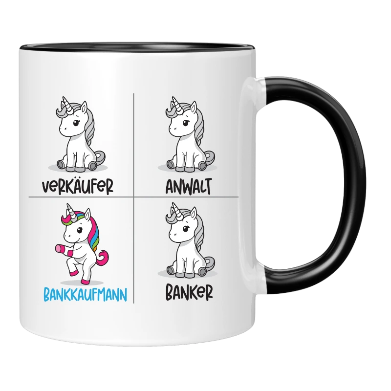 Tasse - Einhorn Bankkauf - frau/mann