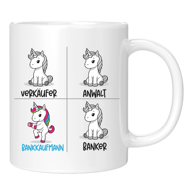 Tasse - Einhorn Bankkauf - frau/mann
