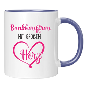 Tasse - Bankkauffrau mit großem Herz