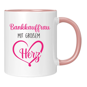 Tasse - Bankkauffrau mit großem Herz