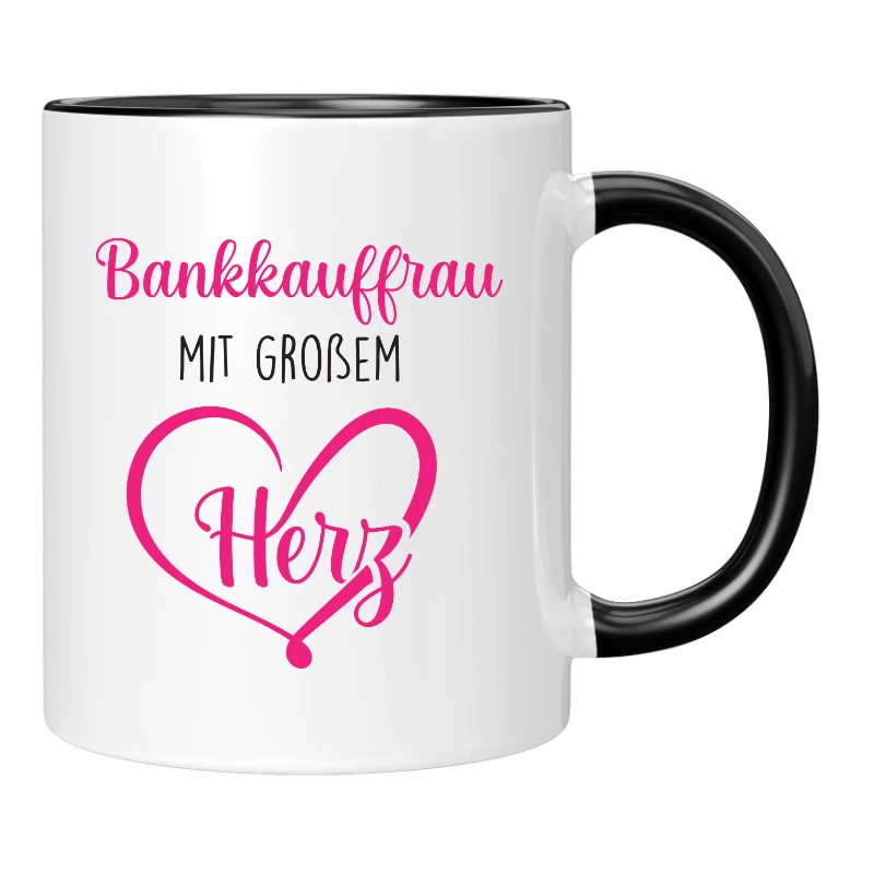 Tasse - Bankkauffrau mit großem Herz