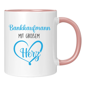 Tasse - Bankkauffrau mit großem Herz