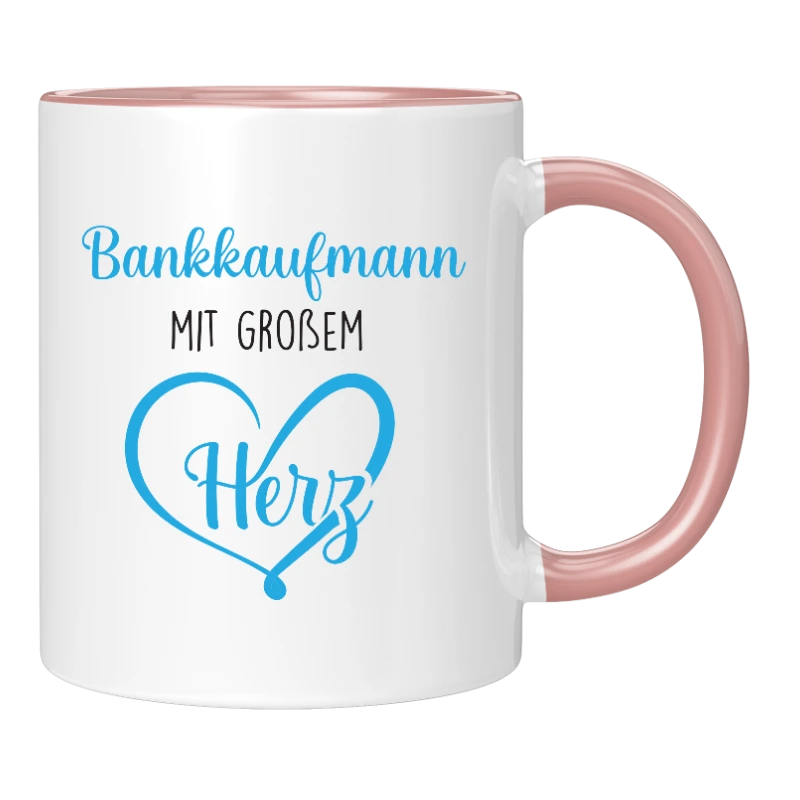 Tasse - Bankkauffrau mit großem Herz