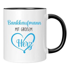 Tasse - Bankkauffrau mit großem Herz