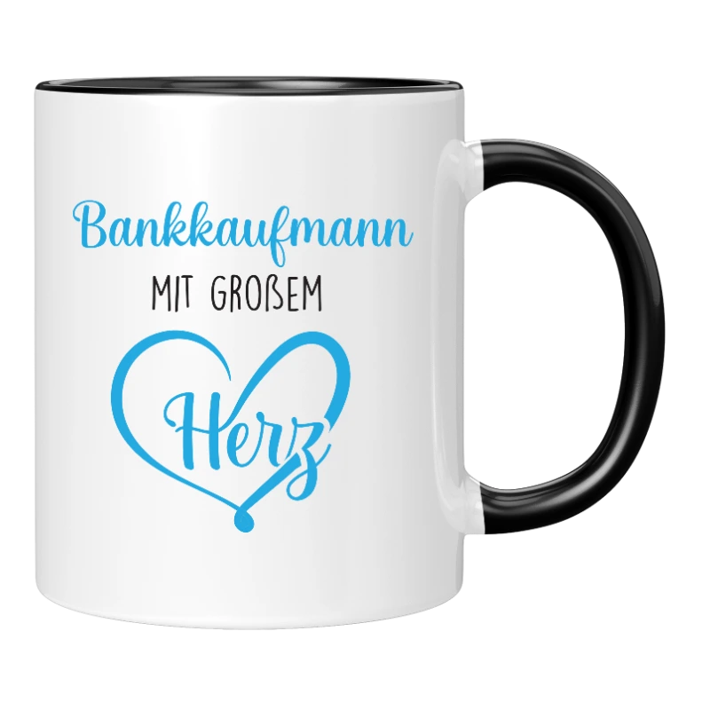 Tasse - Bankkauffrau mit großem Herz