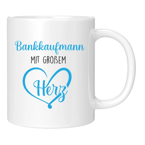Tasse - Bankkauffrau mit großem Herz