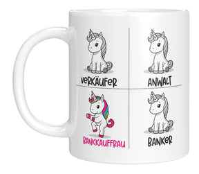 Tasse - Verkäufer Anwalt Bankkauffrau Banker Einhorn - Bild 2