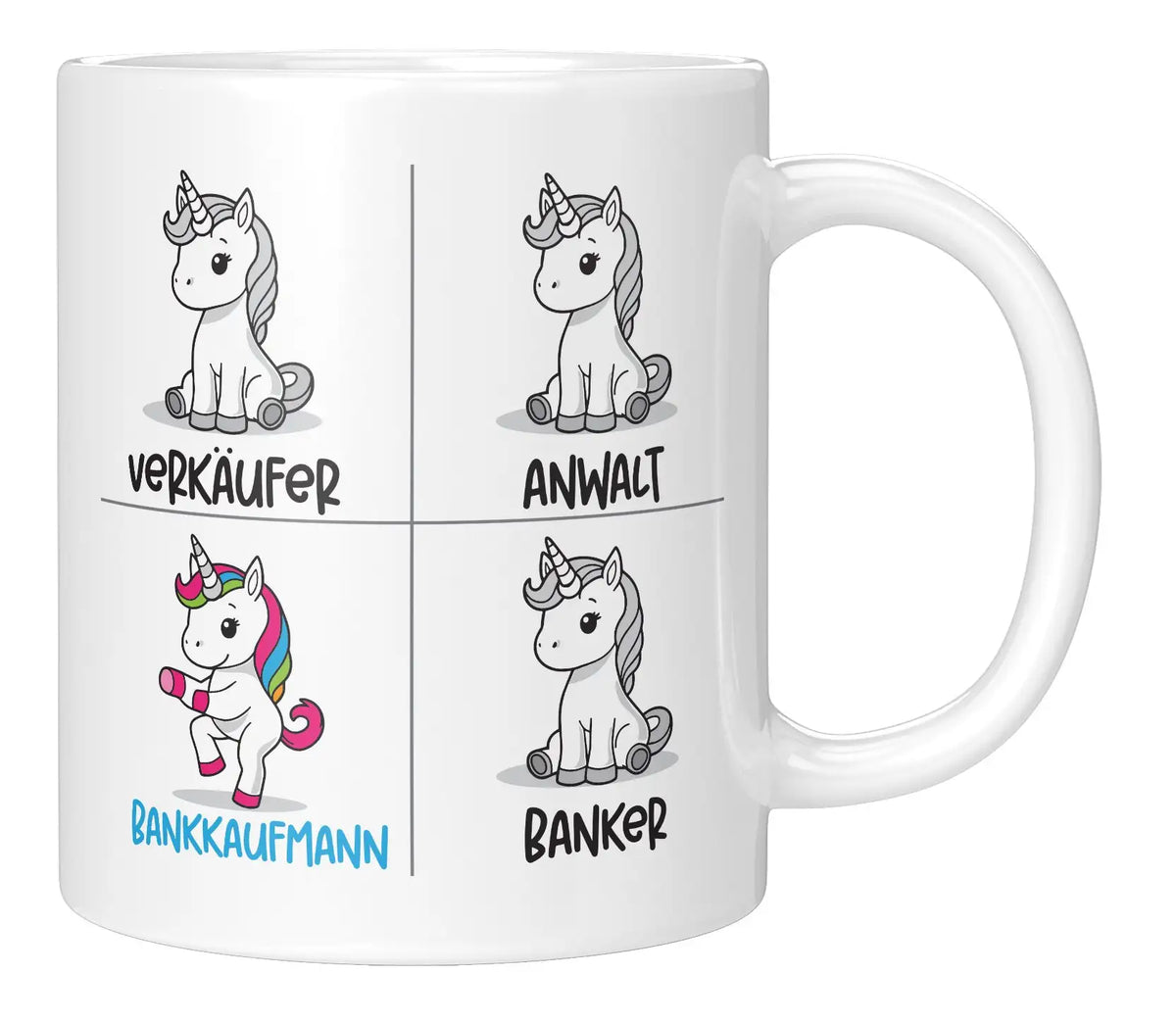 Tasse - Verkäufer Anwalt Bankkaufmann Banker - Weiss