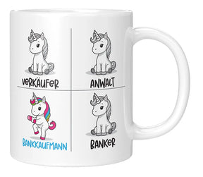 Tasse - Verkäufer Anwalt Bankkaufmann Banker - Weiss