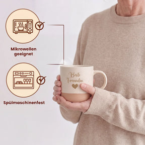 Geschenkset - Tasse + Tablett - Best Friends