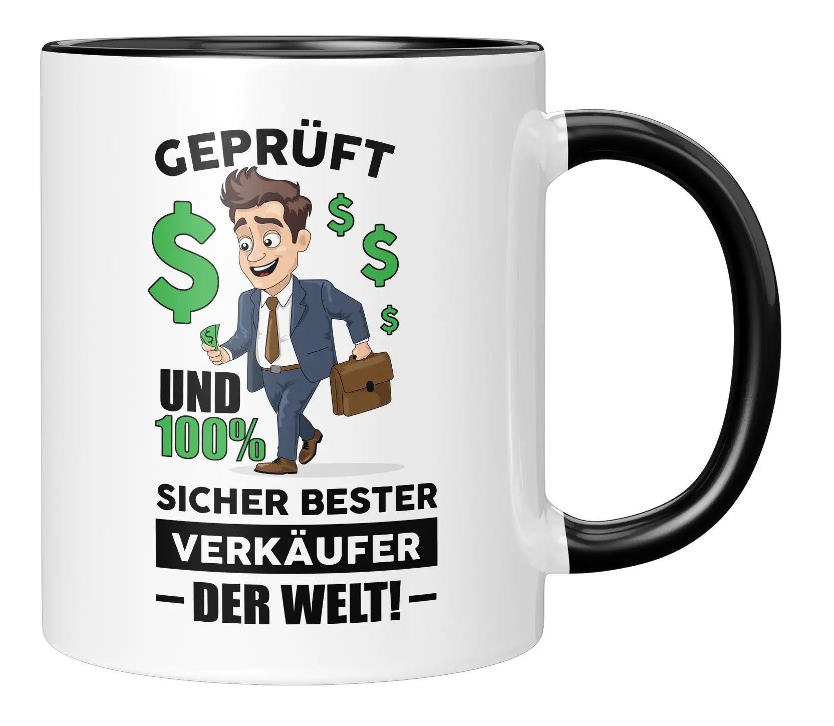 Tasse - Geprüft und 100% Sicher Bester Verkäufer der Welt - Schwarz