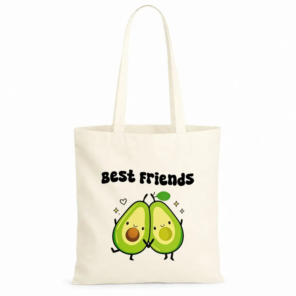 LIEBTASTISCH® Baumwolltasche Best Friends - Stofftasche Einkaufsbeutel für Damen mit Avocado Motiv - Geschenk beste Freundin Herzensmensch - Geschenke Für - {FARBE}