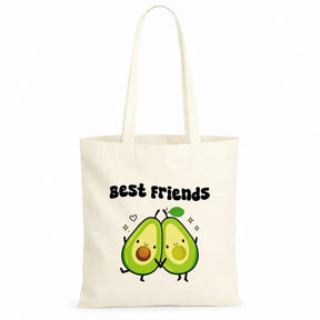 LIEBTASTISCH® Baumwolltasche Best Friends - Stofftasche Einkaufsbeutel für Damen mit Avocado Motiv - Geschenk beste Freundin Herzensmensch - Geschenke Für - {FARBE}