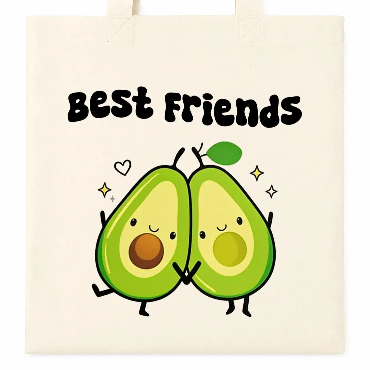 LIEBTASTISCH® Baumwolltasche Best Friends - Stofftasche Einkaufsbeutel für Damen mit Avocado Motiv - Geschenk beste Freundin Herzensmensch - Geschenke Für - {FARBE}