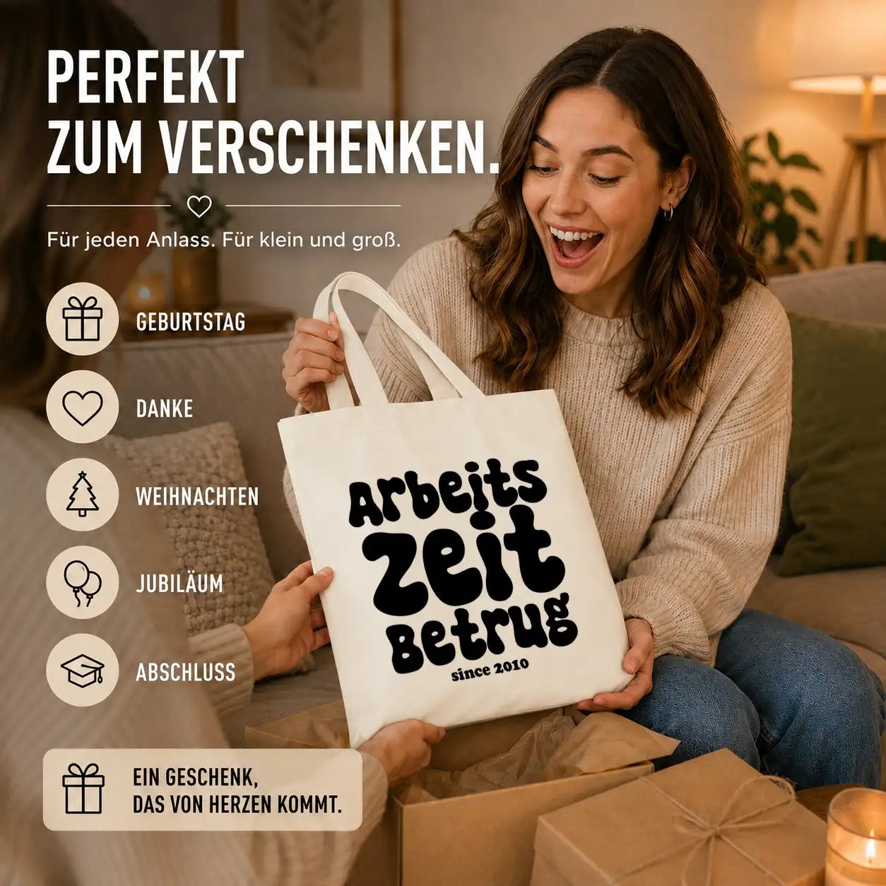 Baumwolltasche - Arbeitszeitbetrug since 2010