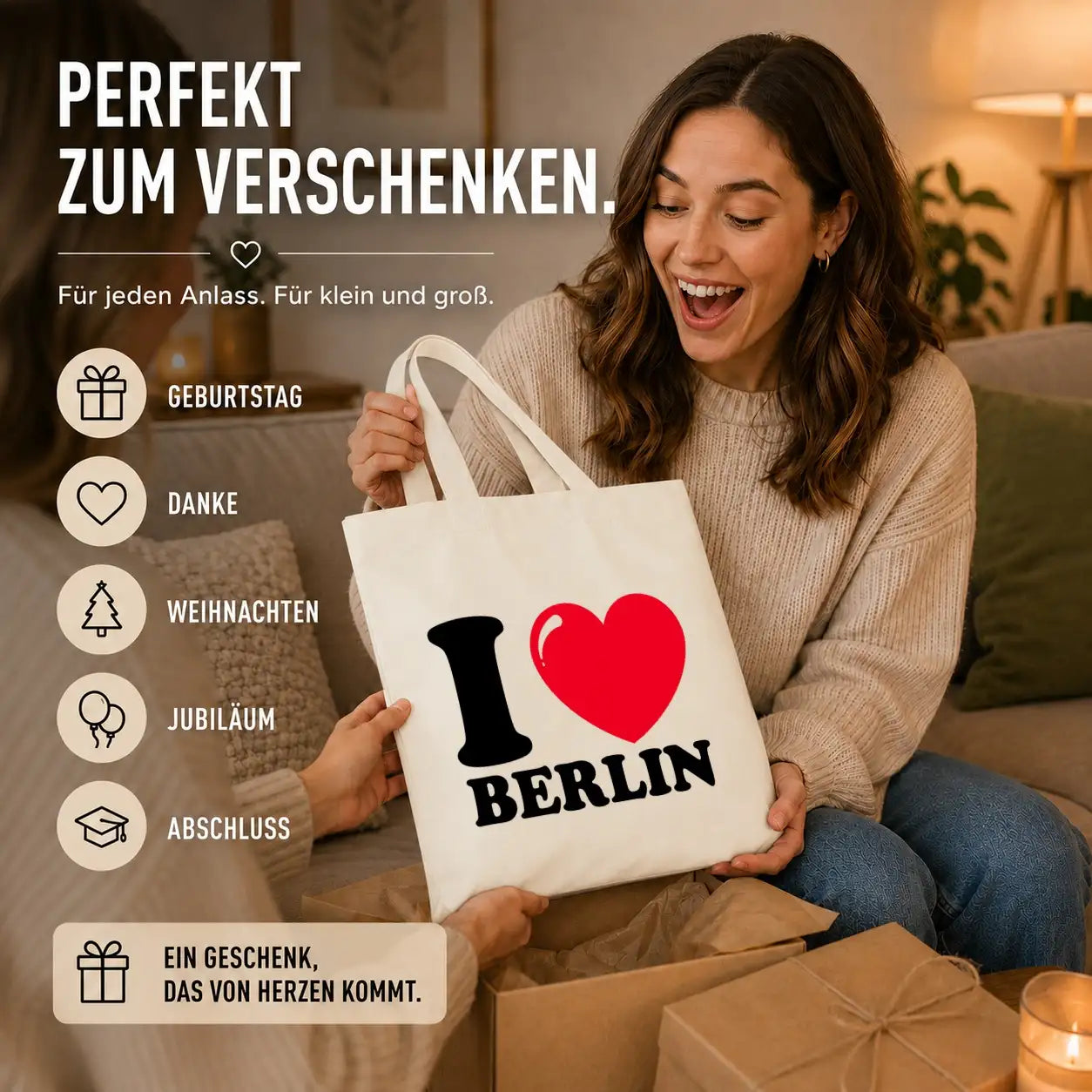 Baumwolltasche - I ❤ Berlin