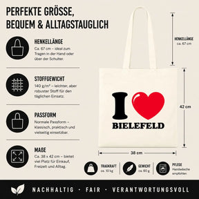 LIEBTASTISCH® Baumwolltasche I ❤ Bielefeld - Stofftasche Beutel für Frauen Damen - Geschenk für Fans Einwohner - Kleine Auszeit - Bedruckt - Tasche - Baumwolltaschen - {FARBE}