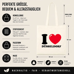 Baumwolltasche - I ❤ Düsseldorf