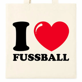 Baumwolltasche - I ❤ Fussball