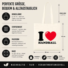 Baumwolltasche - I ❤ Handball