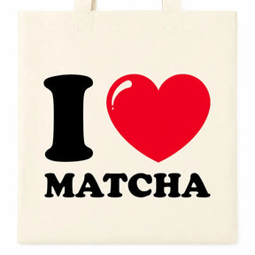 Baumwolltasche - I ❤ Matcha