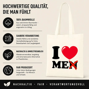 Baumwolltasche - I ❤️ ME