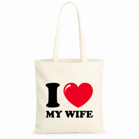 Baumwolltasche - I ❤️ my wife