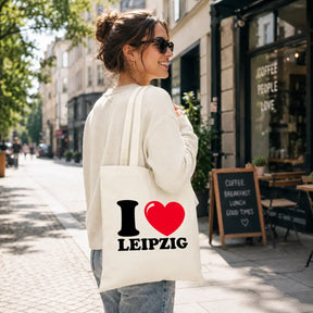 Baumwolltasche - I ❤ Leipzig