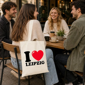 Baumwolltasche - I ❤ Leipzig