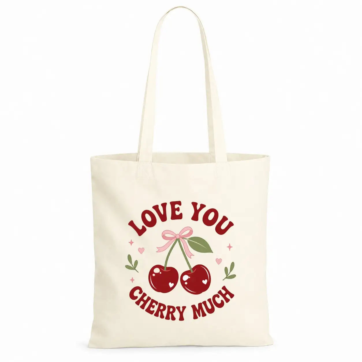 Baumwolltasche - Love You Cherry Much Motiv