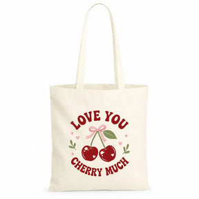 Baumwolltasche - Love You Cherry Much Motiv