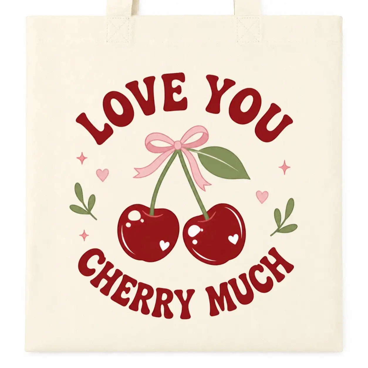 Baumwolltasche - Love You Cherry Much Motiv